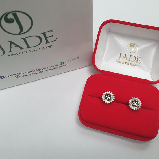 Aretes Dog Lover Plata Ley – Jade18k (vista 2)