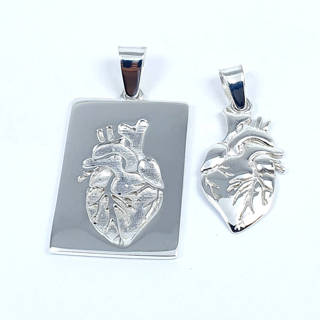 Dijes para Pareja Placa y Corazon ♥ Plata Ley
