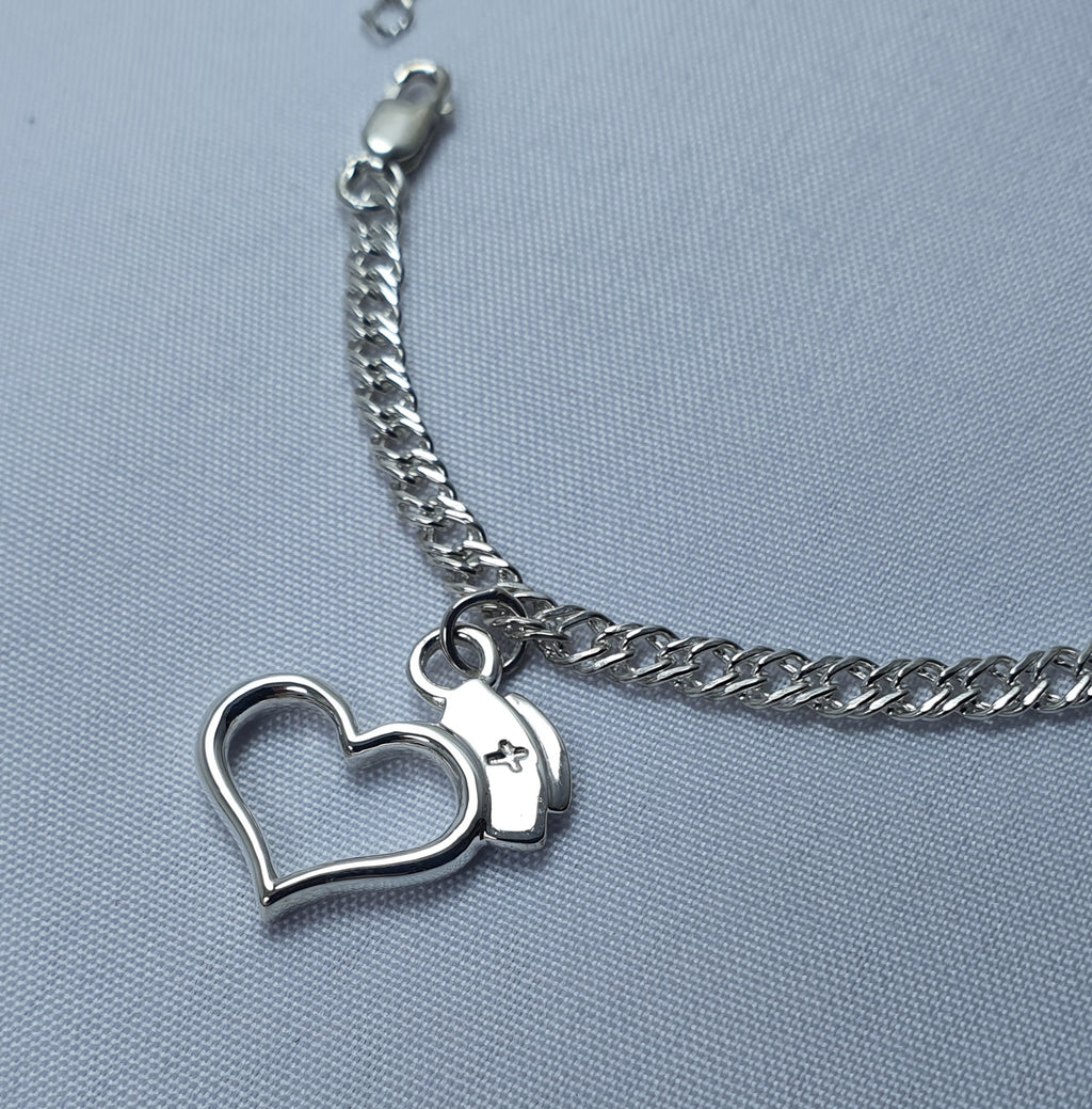 Pulsera de la Enfermera Plata Ley