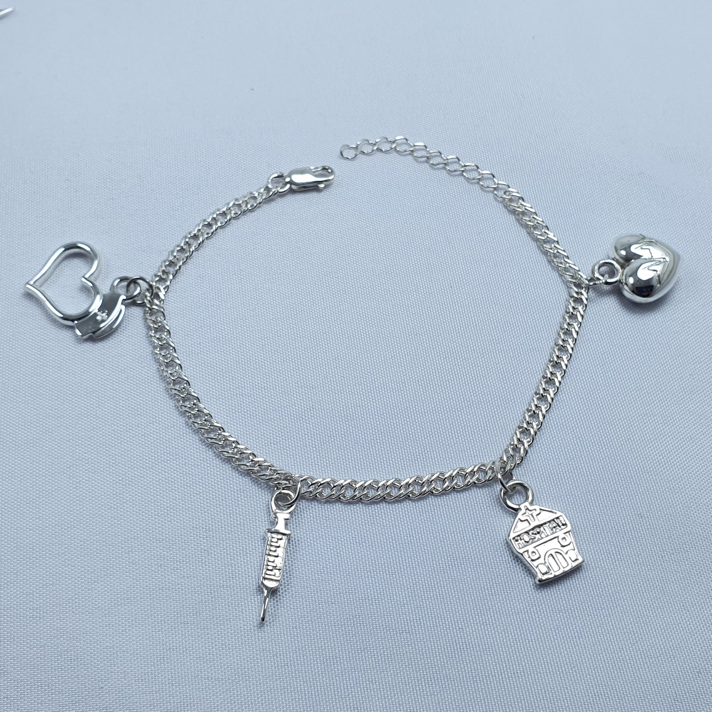 Pulsera de la Enfermera Plata Ley