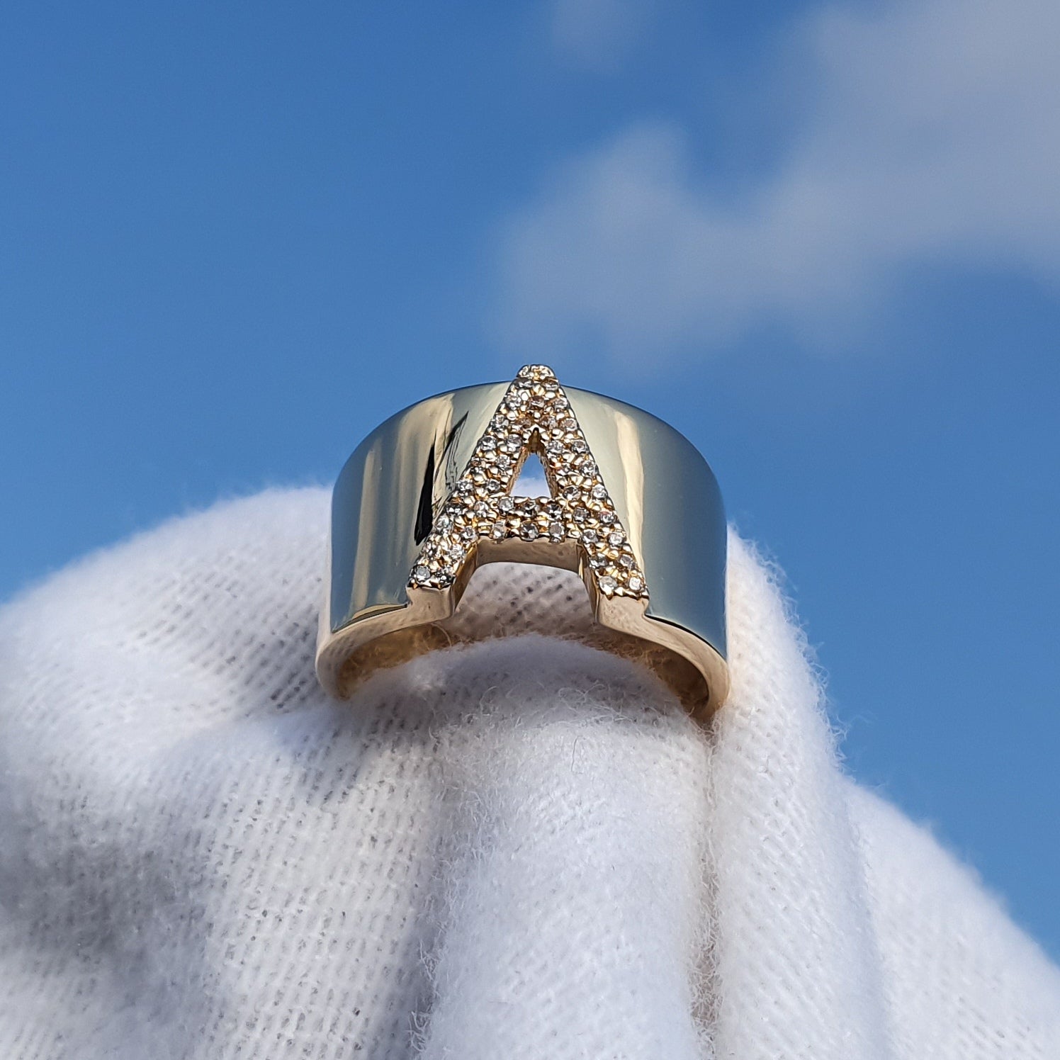 Anillo Bolichera con inicial