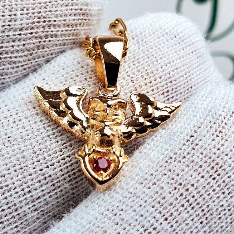 Búho dije en Oro 18k con piedra circón – Jade18k