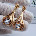 Aretes de Boda Labrados en Oro 18k