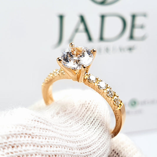 Anillo de Compromiso "Ale" en oro 18k – Jade18k (vista 2)