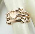 Anillo de Corazón Triple
