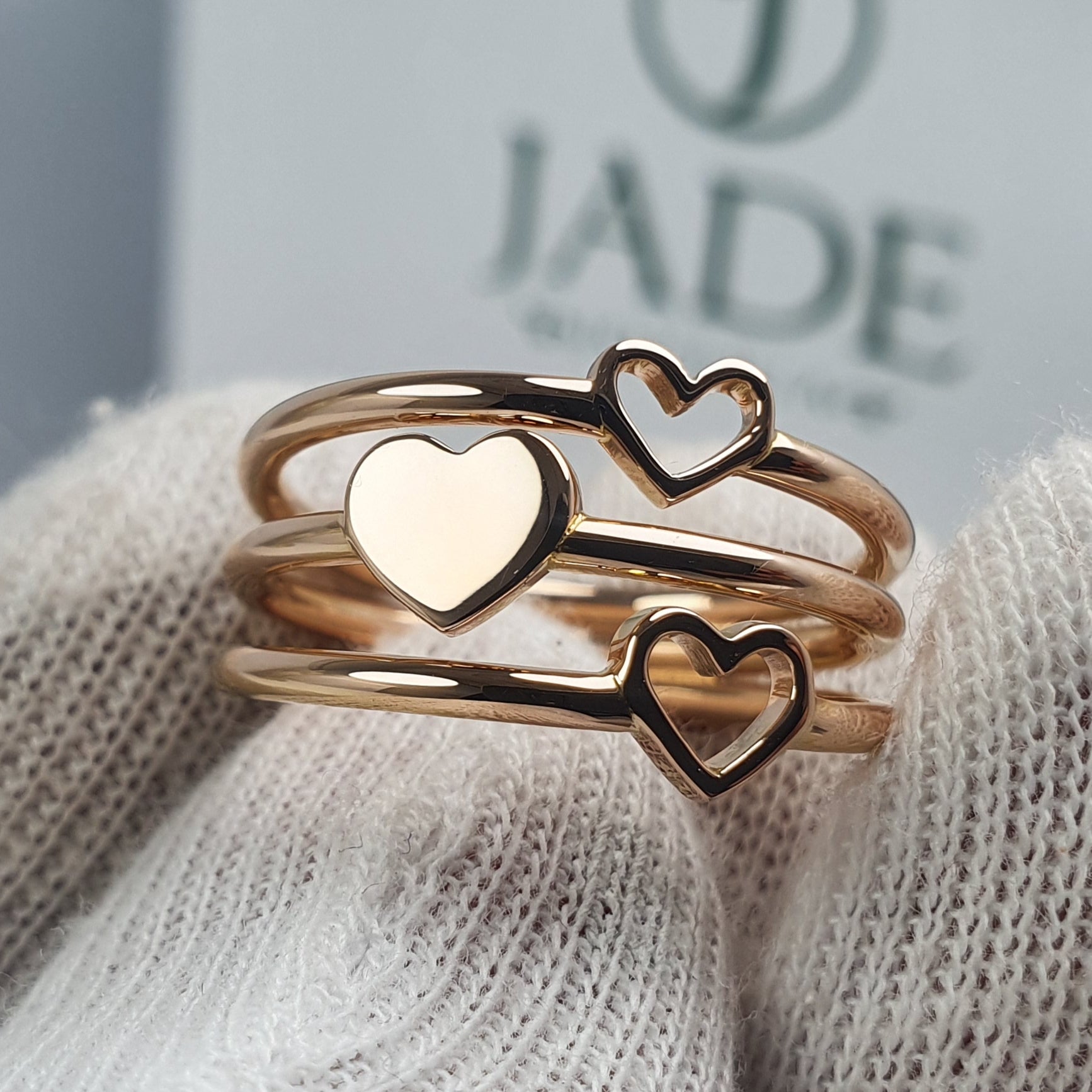 Anillo de Corazón Triple