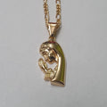Dije de Virgen en oro 18k