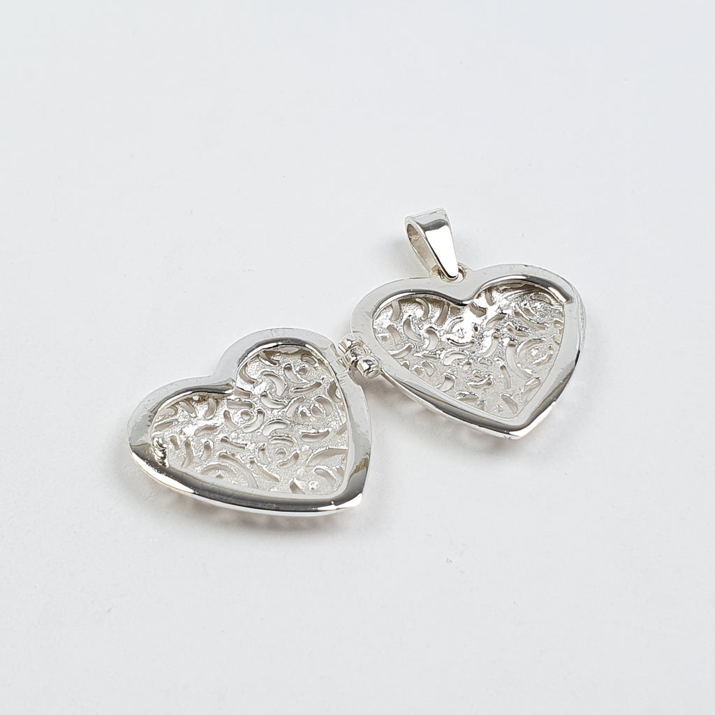 Dije relicario guardapelo portafoto en plata