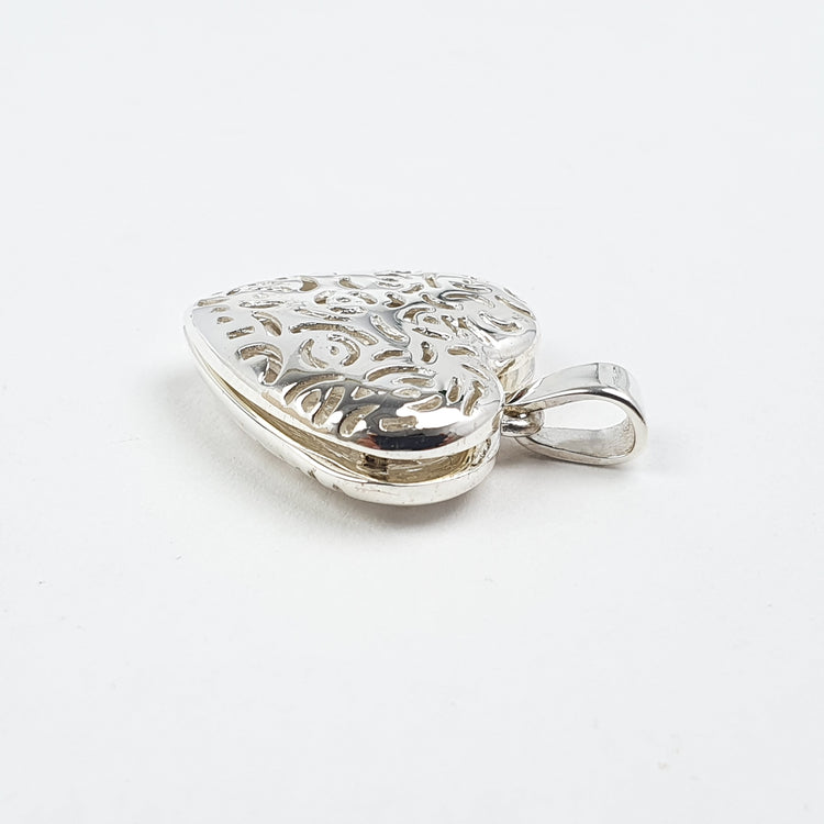 Dije relicario guardapelo portafoto en plata – Jade18k (vista 2)