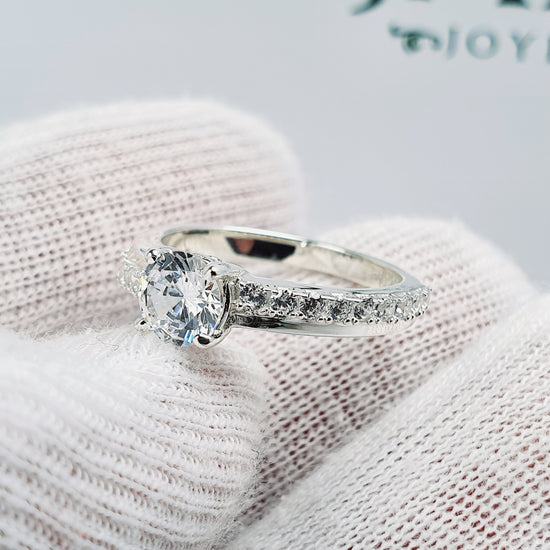 Anillo de Compromiso Plata "Fernanda" – Jade18k (vista 3)
