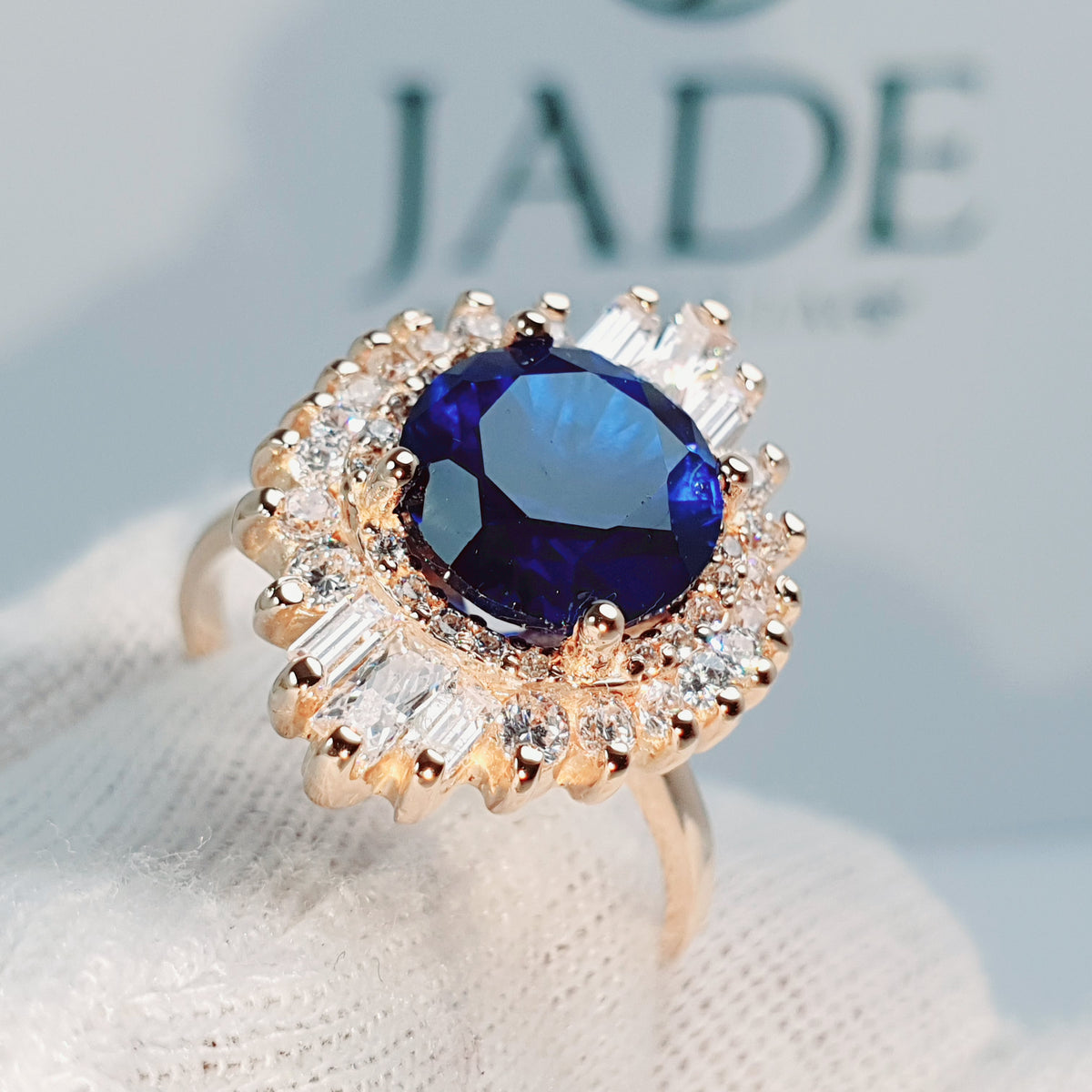 Anillo de Compromiso "Azul Noche"
