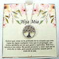 Collar arbol de la vida Hija mia en plata