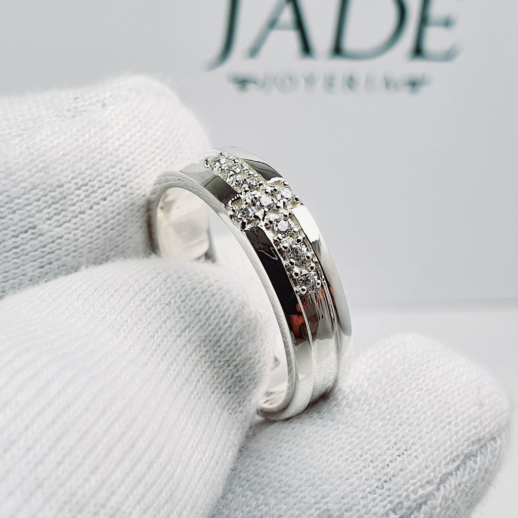 Anillo para Varón con Cruz en Plata