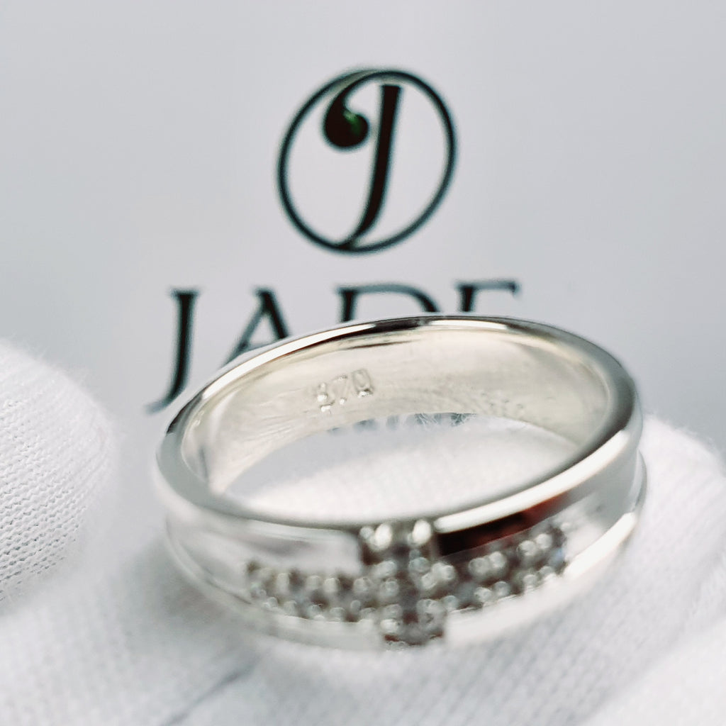 Anillo para Varón con Cruz en Plata