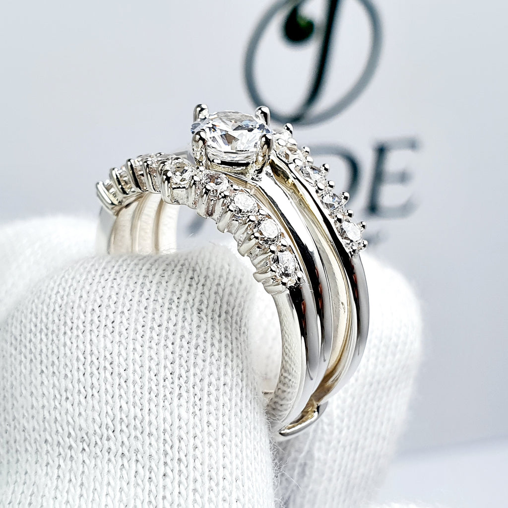 Anillo de Compromiso Plata "Doble Separable"