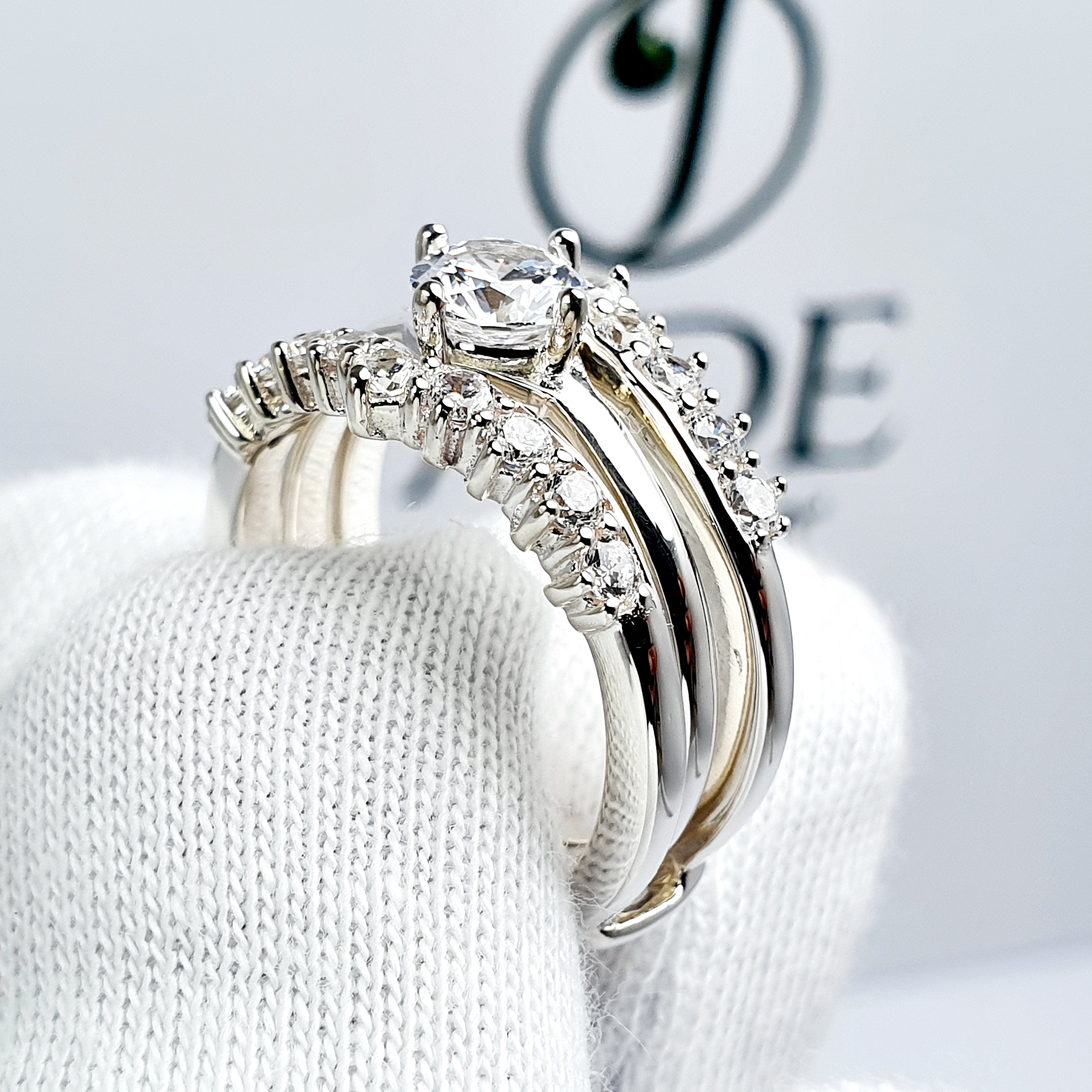 Anillo de Compromiso Plata "Doble Separable"