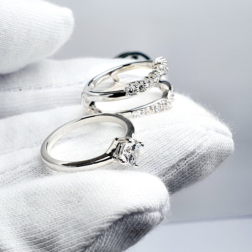 Anillo de Compromiso Plata "Doble Separable"