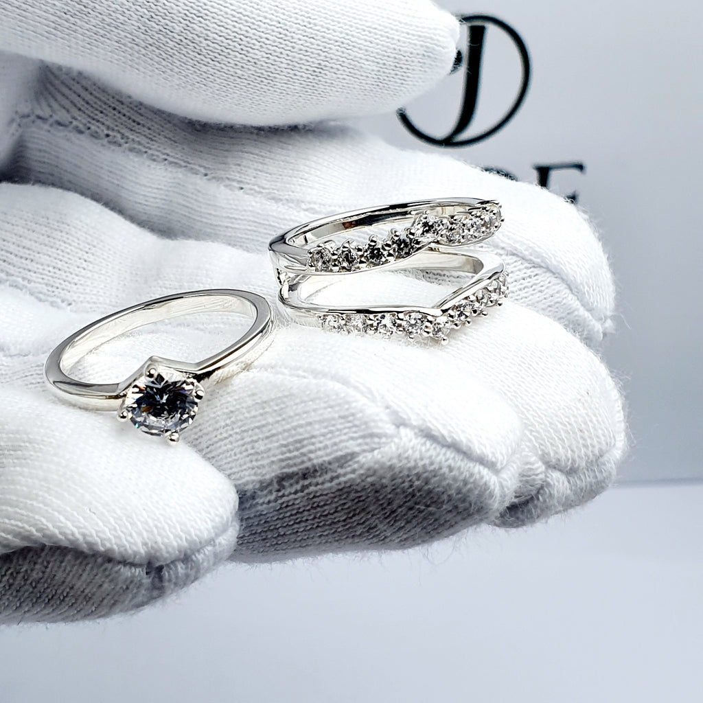 Anillo de Compromiso Plata "Doble Separable"