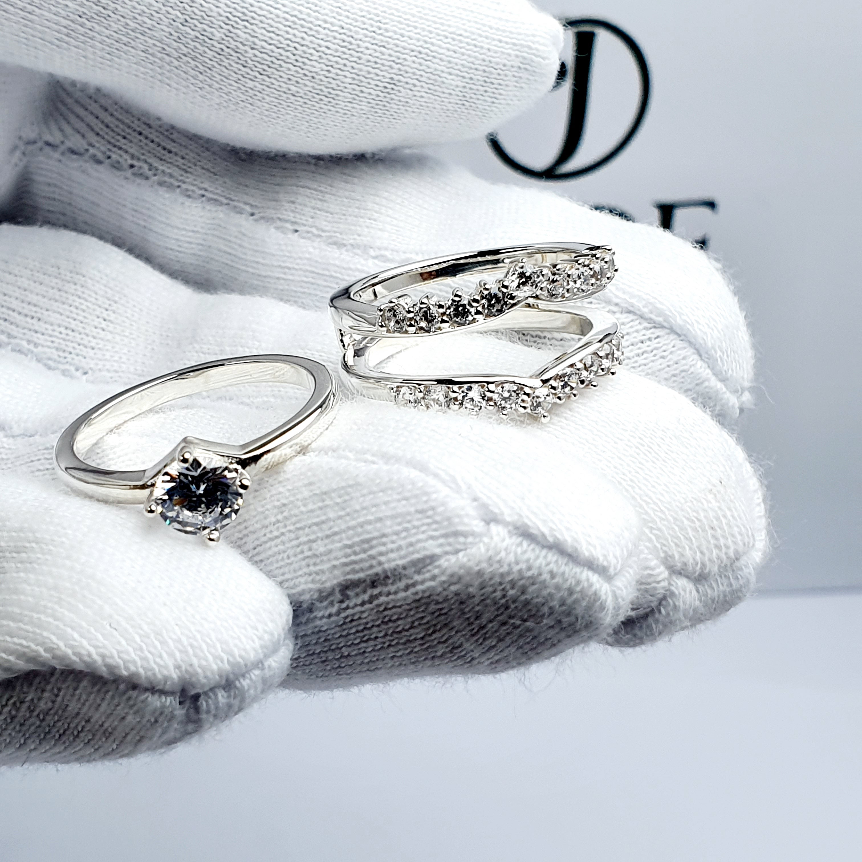 Anillo de Compromiso Plata "Doble Separable"