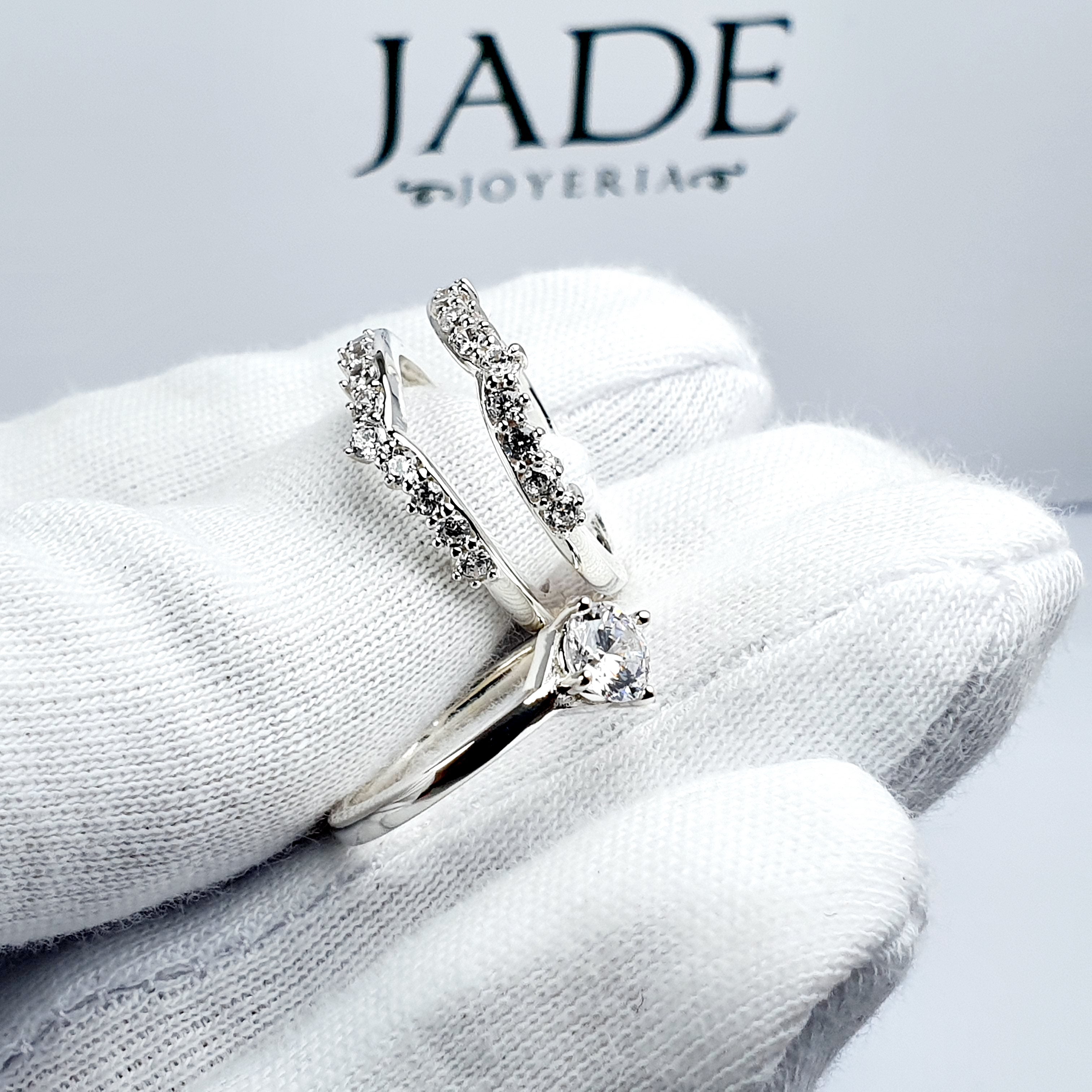 Anillo de Compromiso Plata "Doble Separable"