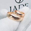 Aros de Boda con Detalles y Piedra oro 18k