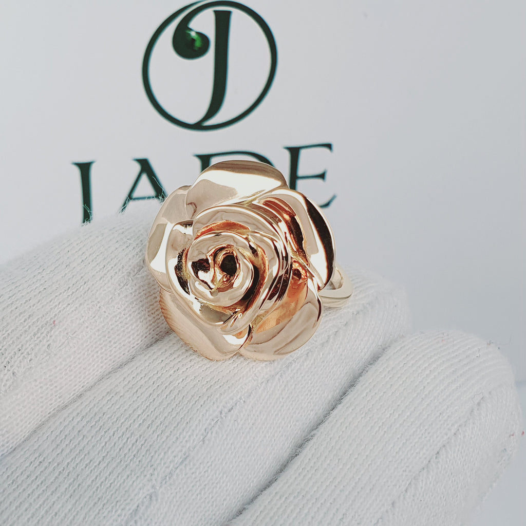 Anillo de Rosa en oro 18k