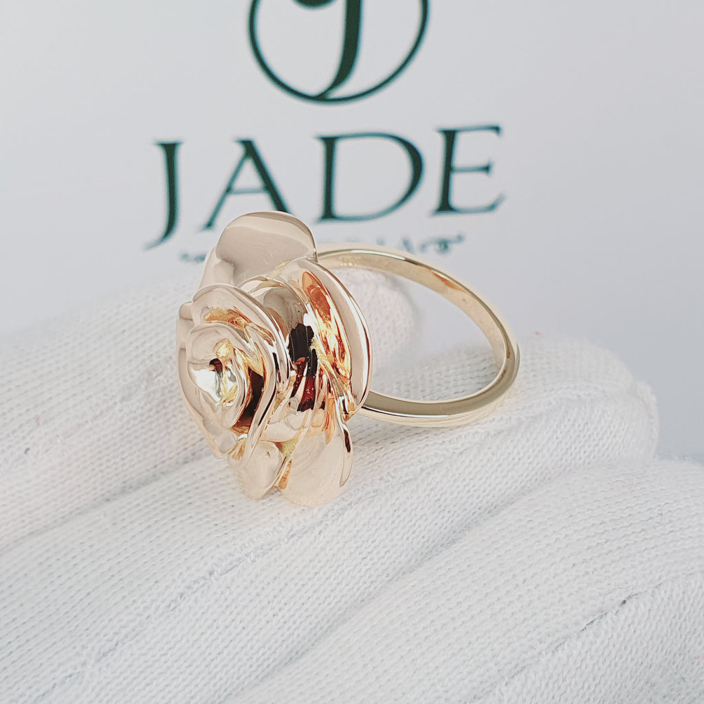 Anillo de Rosa en oro 18k