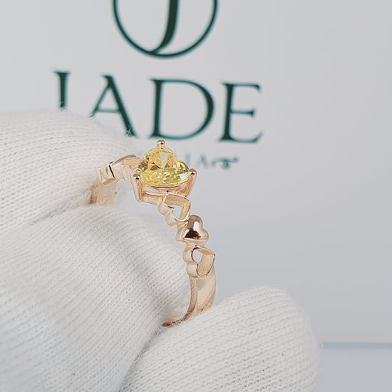 Anillo de promesa Juntos en oro 18k – Jade18k (vista 2)