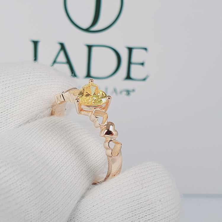 Anillo de promesa Juntos en oro 18k – Jade18k (vista 2)