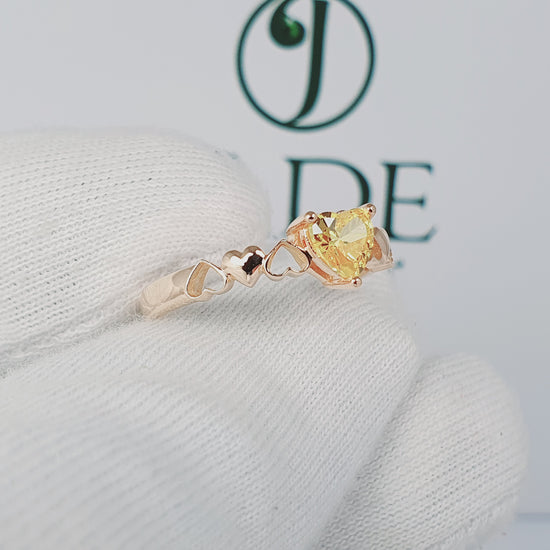 Anillo de promesa Juntos en oro 18k – Jade18k (vista 4)