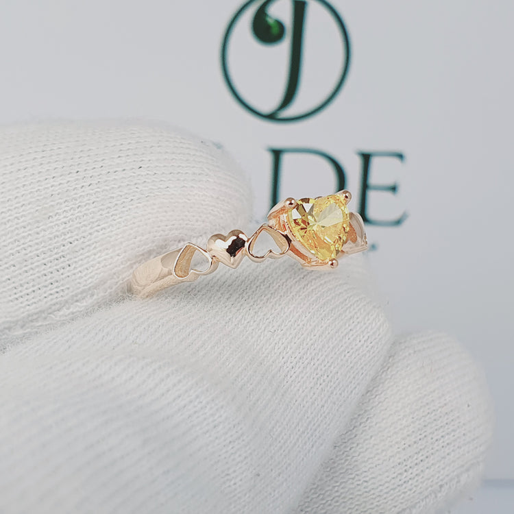 Anillo de promesa Juntos en oro 18k – Jade18k (vista 4)