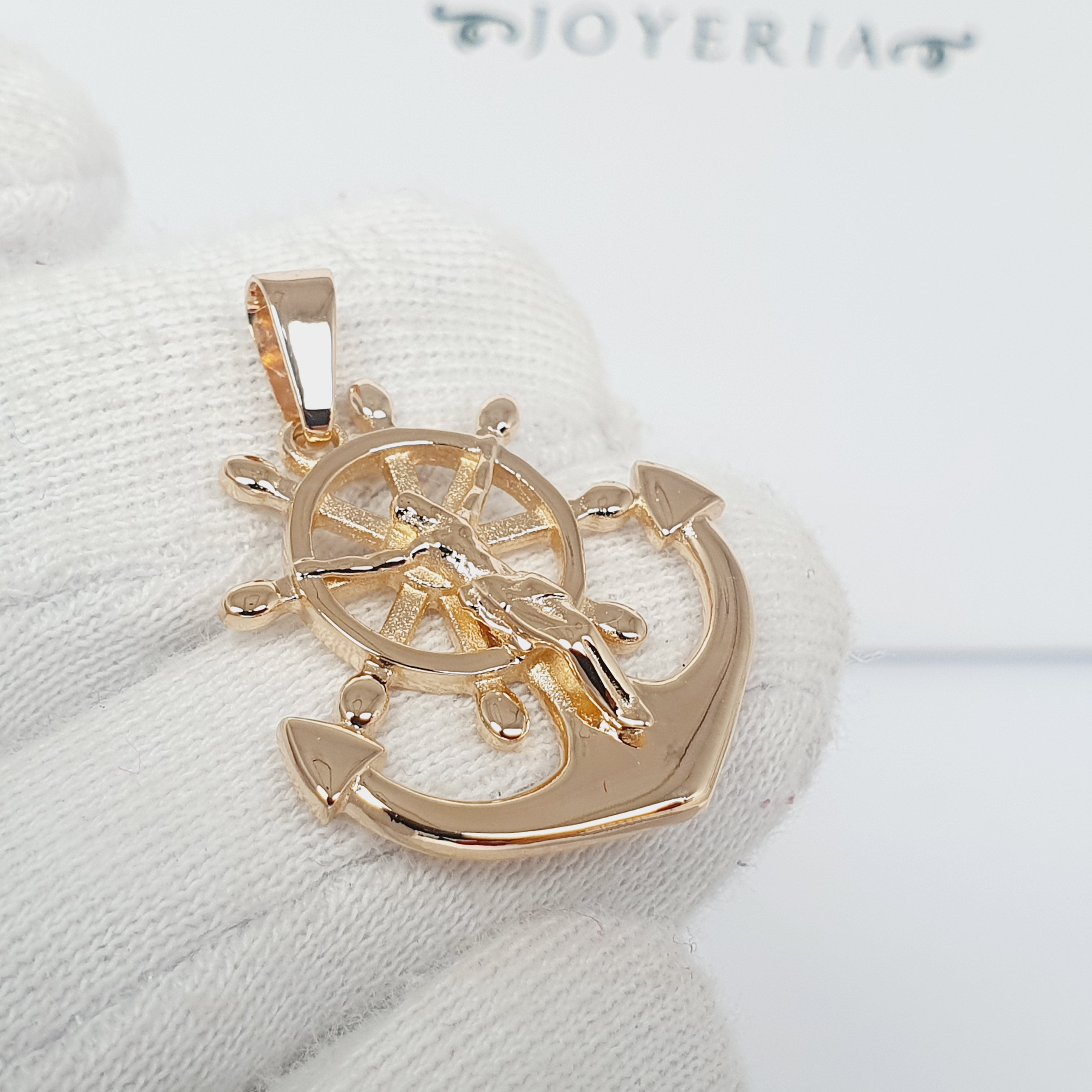 Dije de Ancla dije de la marina con timon