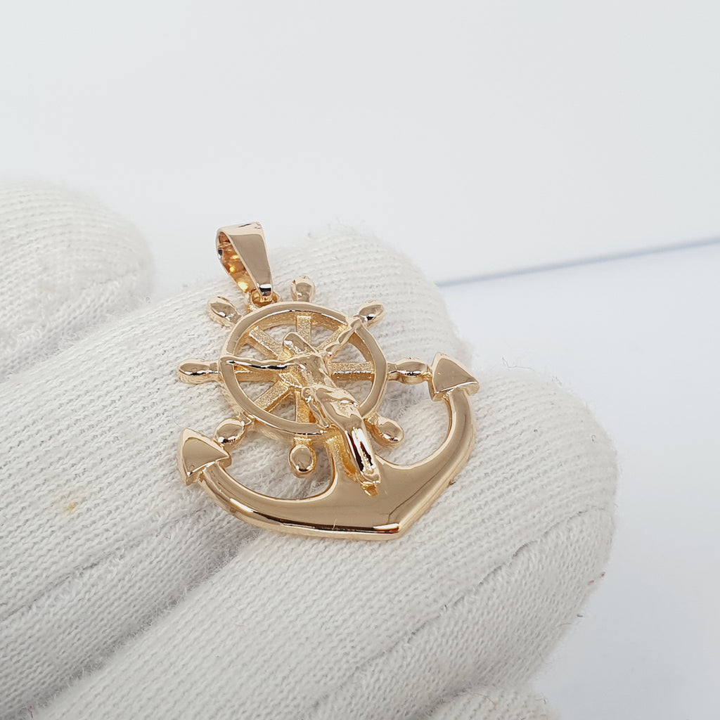 Dije de Ancla dije de la marina con timon