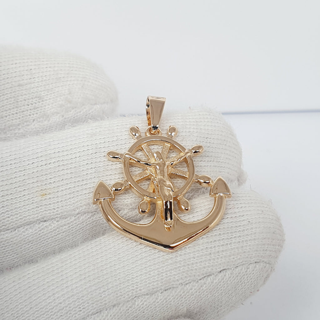 Dije de Ancla dije de la marina con timon