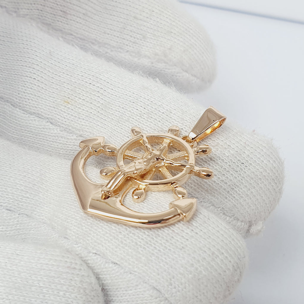 Dije de Ancla dije de la marina con timon