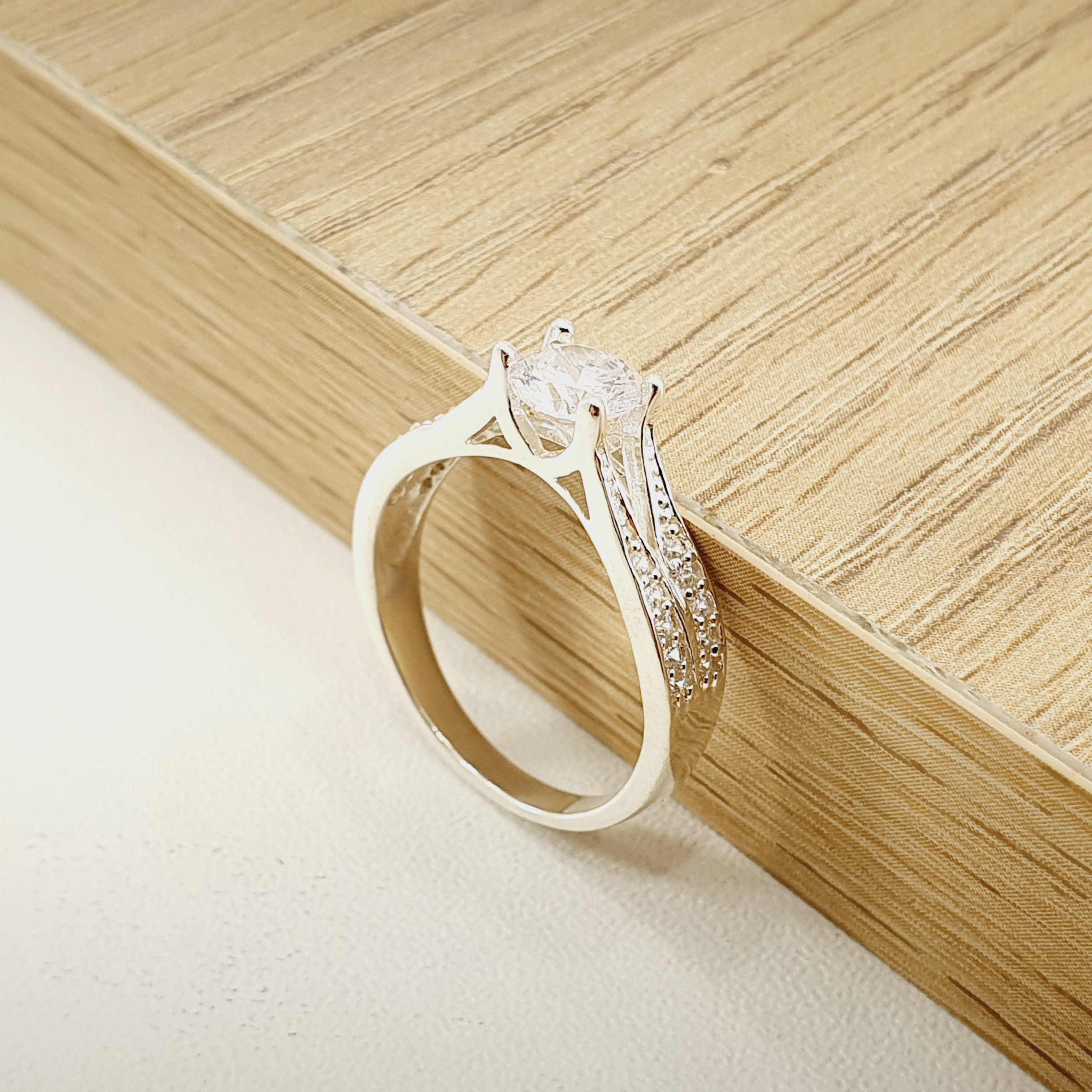 Anillo de compromiso Plata "Fech"