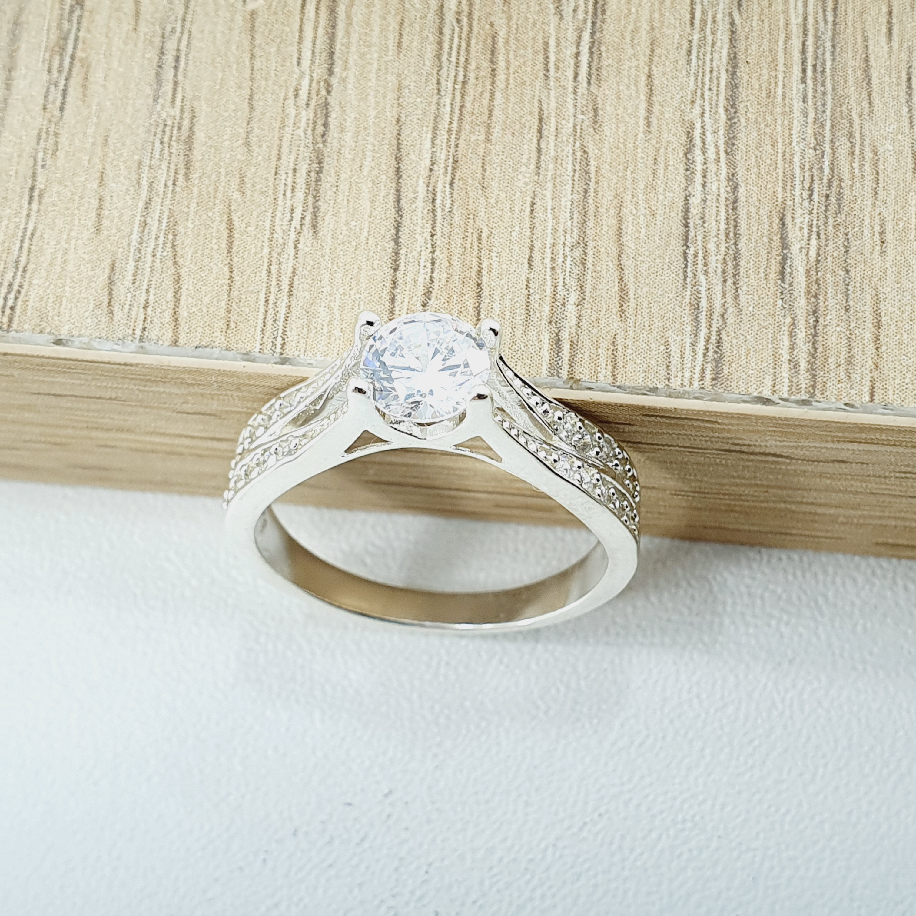 Anillo de compromiso Plata "Fech"