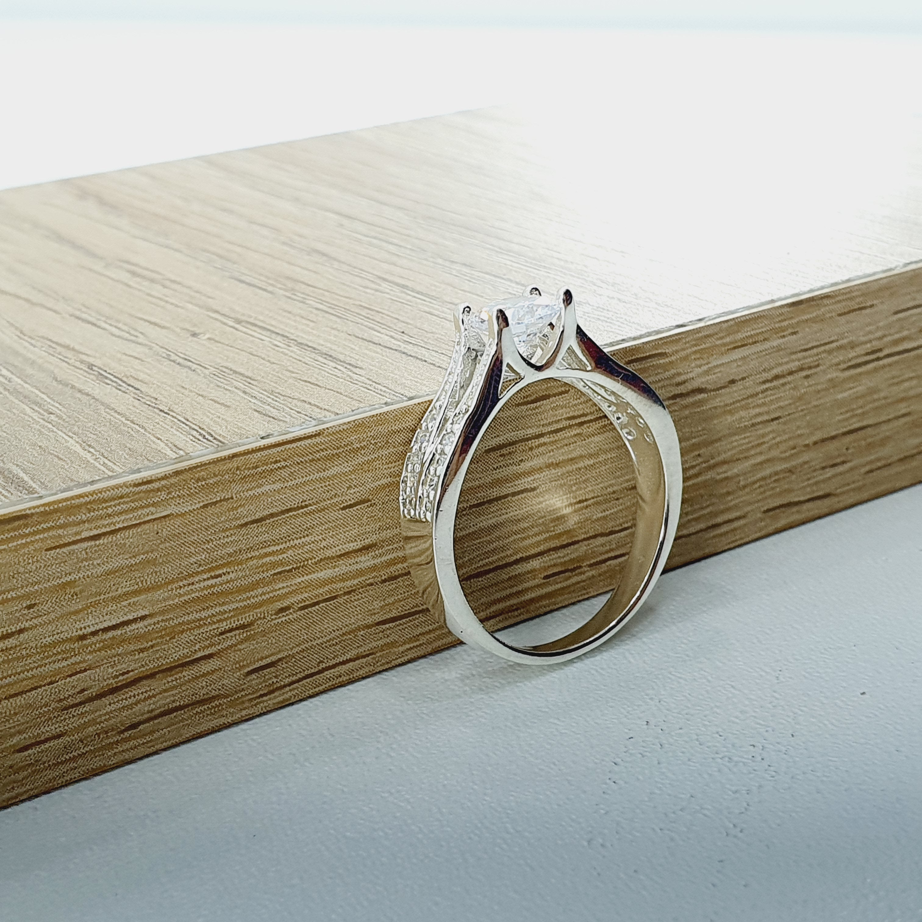 Anillo de compromiso Plata "Fech"