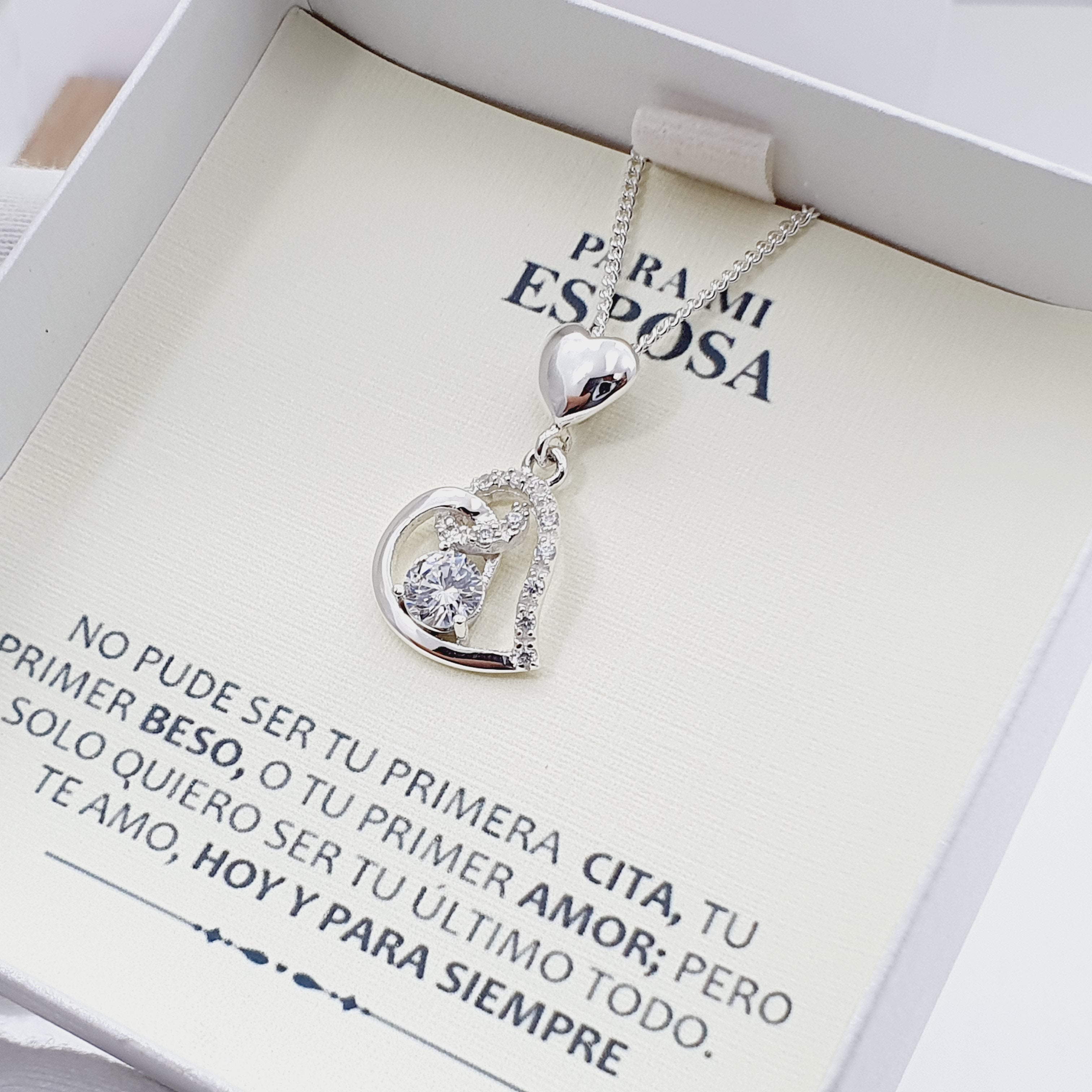 Dije de corazon en plata