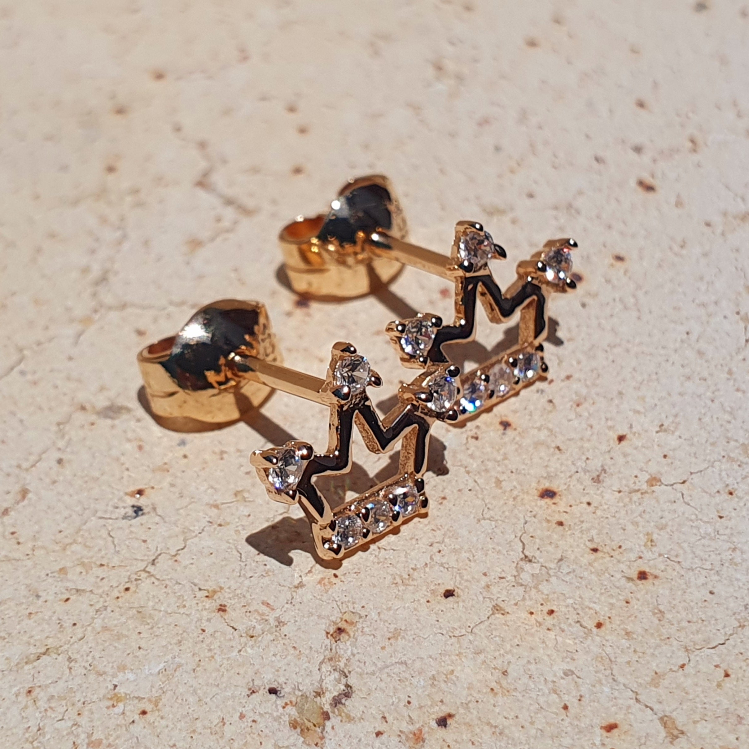 Aretes arete de corona reina princesa