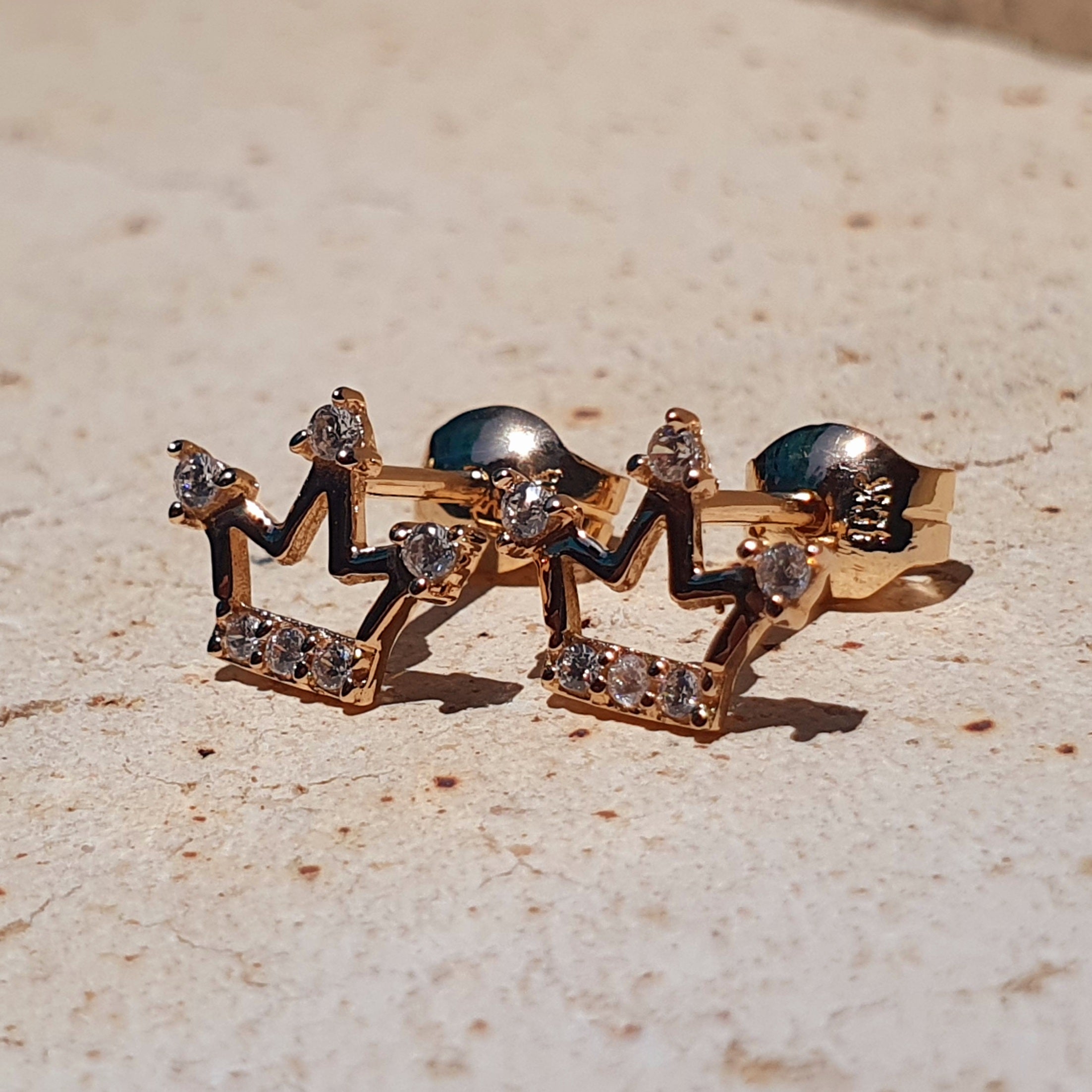 Aretes arete de corona reina princesa