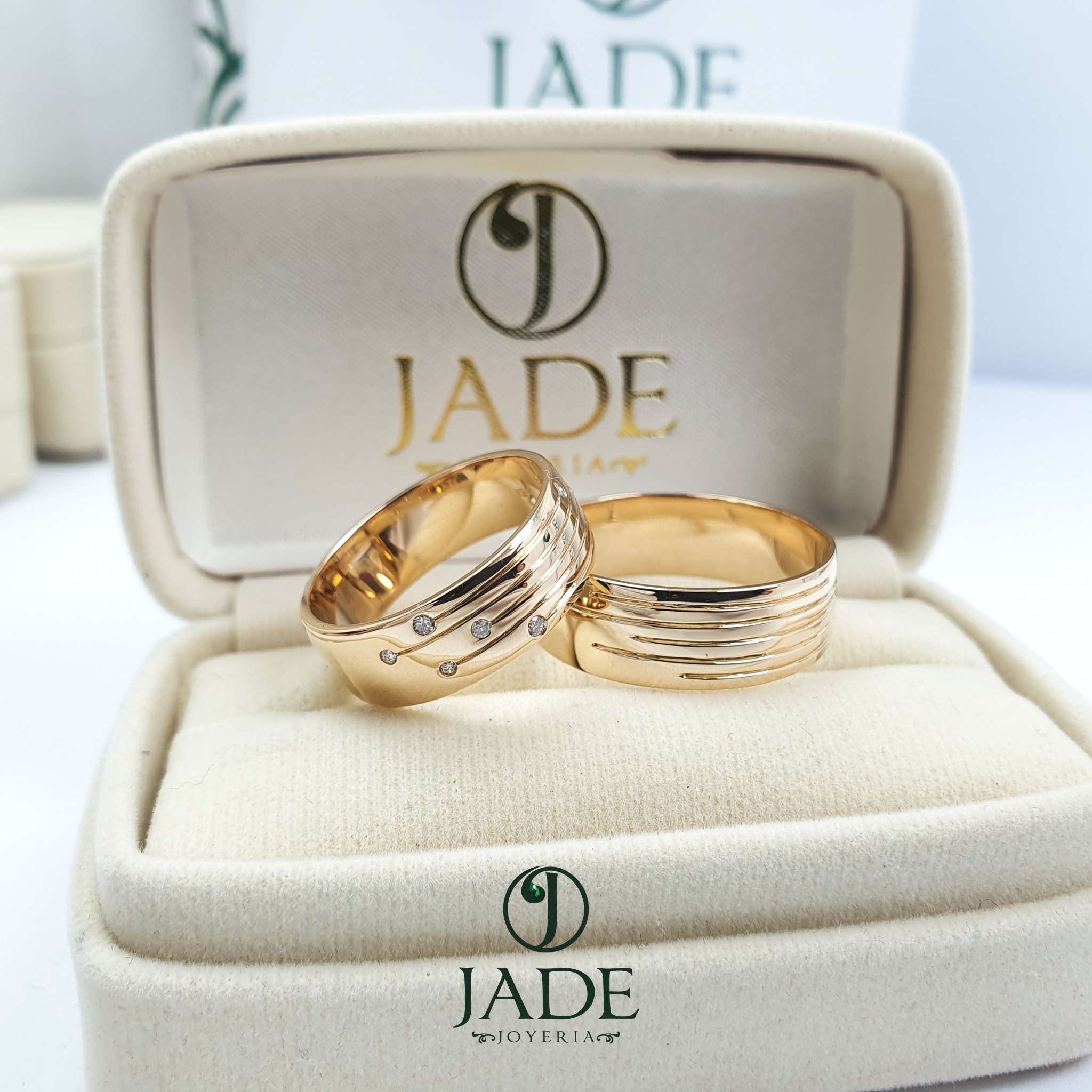 Alianzas aros de boda 5 piedras