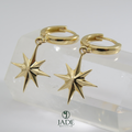 Aretes argolla de estrella