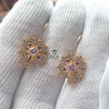 Aretes de flor full piedras