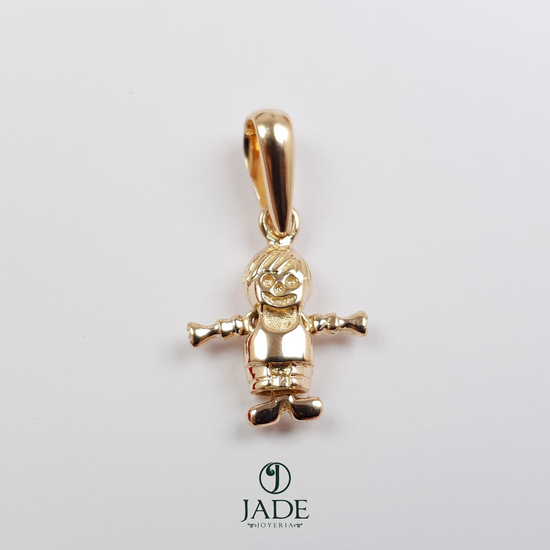 Dije de niño movible en oro 18k – Jade18k