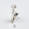 Dije de microscopio en plata fina