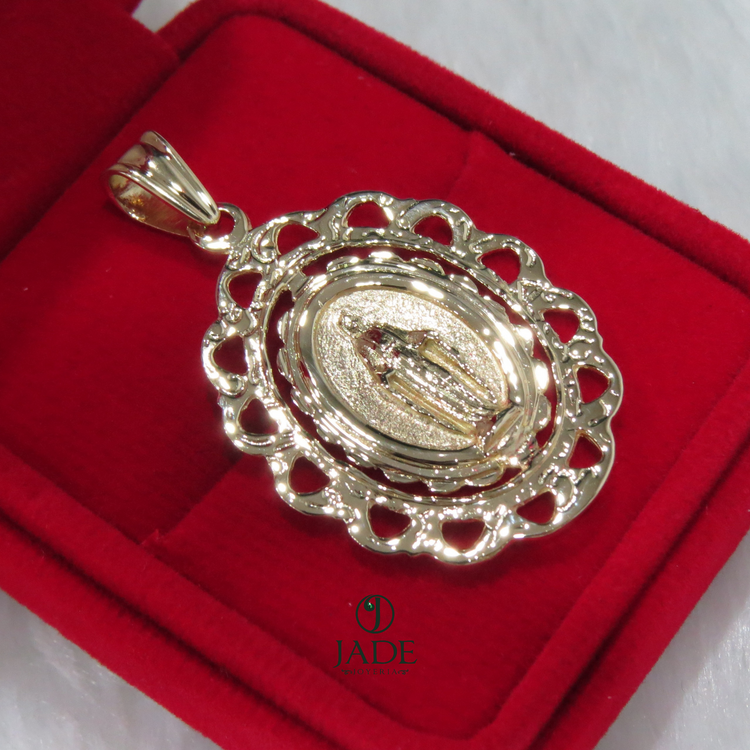 Dije de medalla milagrosa en oro 18k – Jade18k (vista 2)
