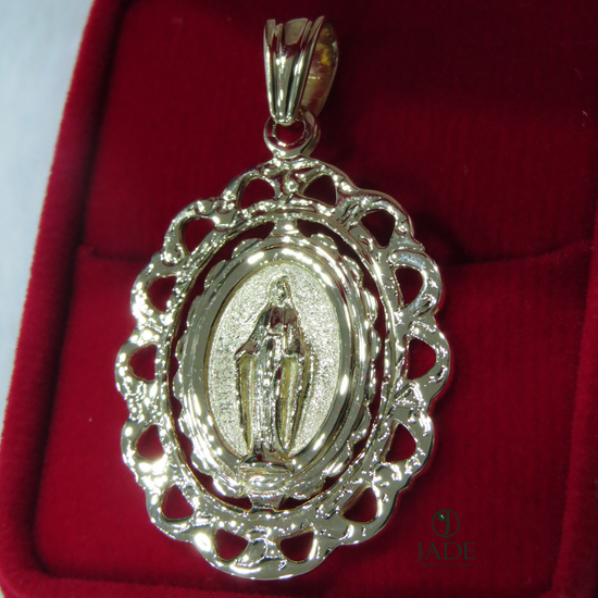 Dije de medalla milagrosa en oro 18k – Jade18k (vista 3)