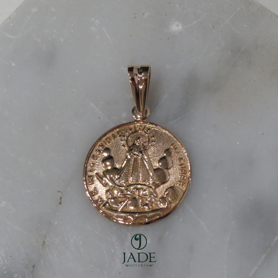 Dije de la caridad del cobre en oro rosado 18k – Jade18k