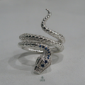 Anillo de serpiente en plata fina
